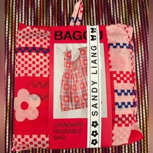 Baggu x Sandy Liang Standard Reusable Bag in Flower Market Plaid NEW UNUSED